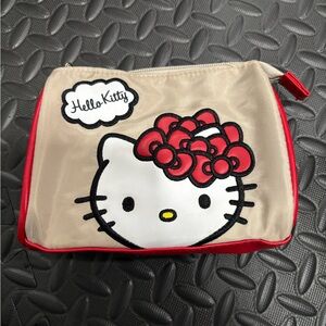 481. Sanrio Hello Kitty Beige Cosmetic Pouch